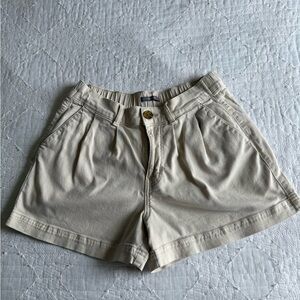 Maurices Beige Bermuda Shorts Relaxed‎ Fit Cotton Blend